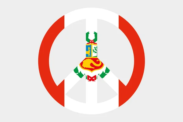 3D Ізометричні ілюстрація прапор країни Перу — стокове фото