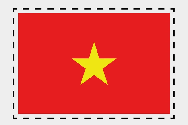 3D isometrische Flaggendarstellung des Landes Vietnam — Stockfoto