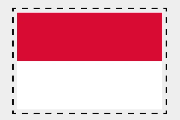 Bandeira Isométrica 3D Ilustração do país de Mônaco — Fotografia de Stock