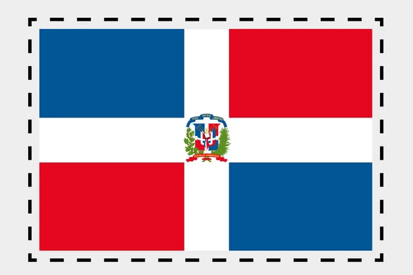 Ilustración de la bandera isométrica 3D del país de la República Dominicana — Foto de Stock