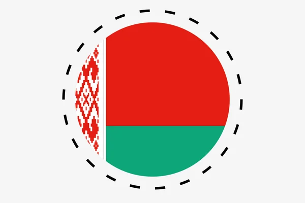 Bandera isométrica 3D Ilustración del país de Bielorrusia —  Fotos de Stock