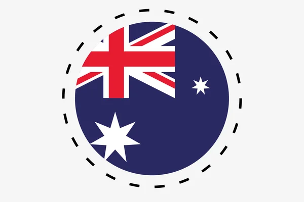 Иллюстрация 3D изометрического флага Австралии — стоковое фото