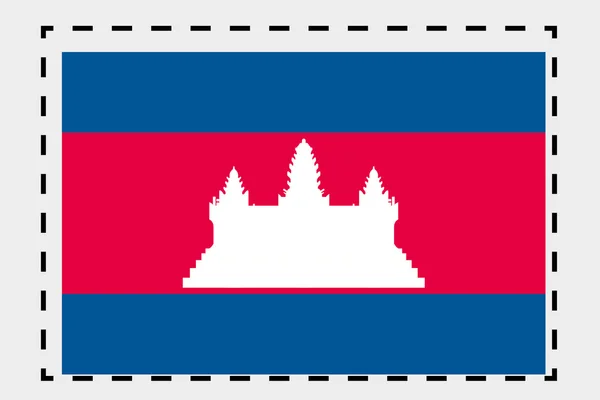 Drapeau ionique 3D Illustration du pays du Cambodge — Photo