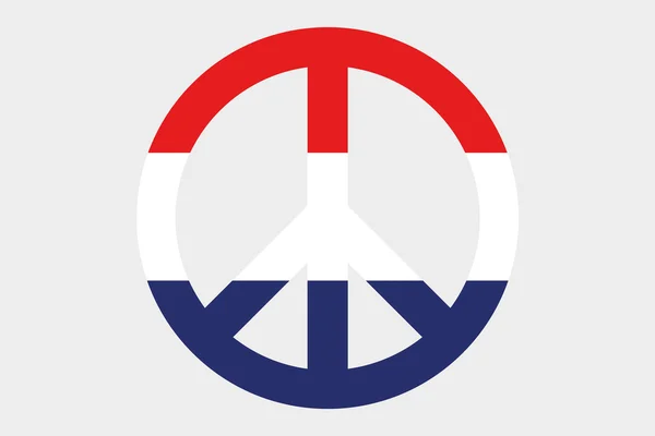 3D Ізометричні прапор ілюстрації у країні Нідерланди — стокове фото