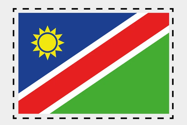 3D Isometric Flag Illustration of the country of Namibia — Stock Photo, Image