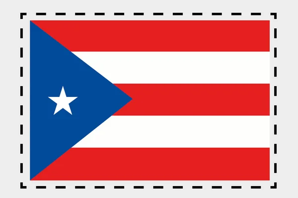 プエルトリコの国の 3 d アイソ メトリック旗イラスト — ストック写真