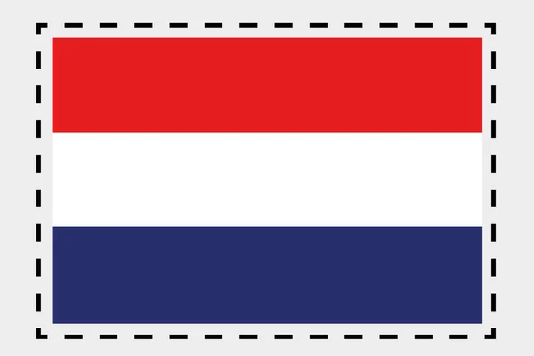 3 차원 isometric 플래그 일러스트 레이 션의 네덜란드의 국가 — 스톡 사진