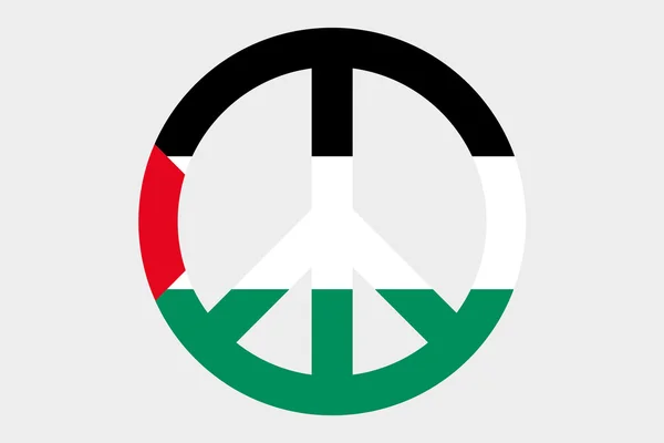 3D izometryczny flaga ilustracja kraju Palestyny — Zdjęcie stockowe