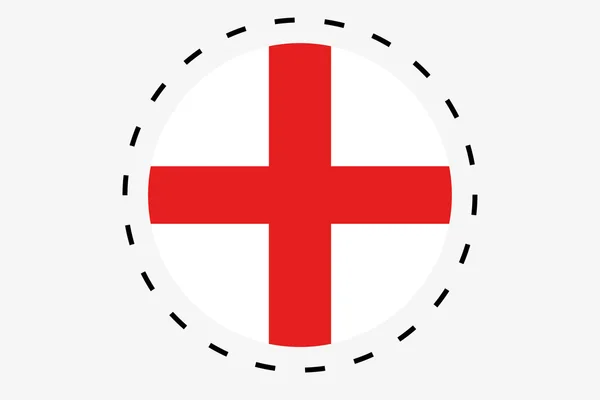 Иллюстрация трехмерного изометрического флага Англии — стоковое фото