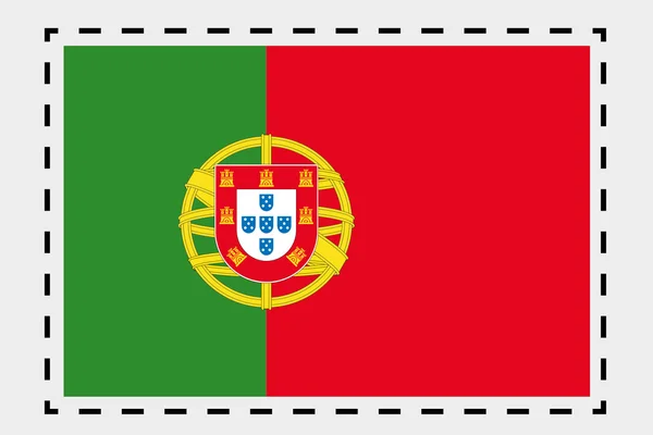 Bandera isométrica 3D Ilustración del país de Portugal —  Fotos de Stock