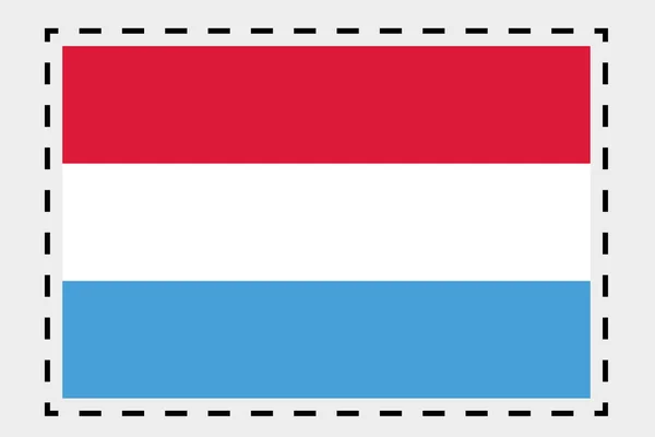 Lüksemburg ülke 3D izometrik bayrağı çizimi — Stok fotoğraf
