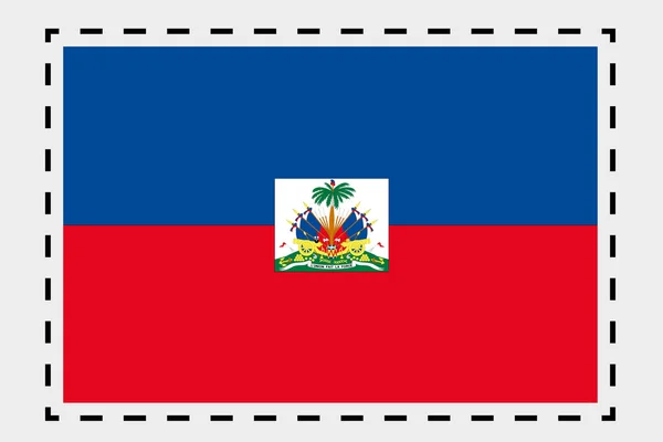 Иллюстрация трехмерного изометрического флага Гаити — стоковое фото