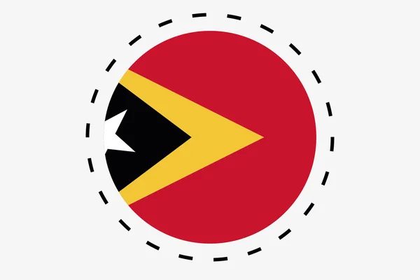 3D izometryczny flaga ilustracja kraju Timoru Wschodniego — Zdjęcie stockowe