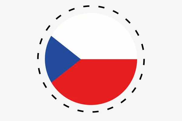 3D Isometric Flag Illustration of the country of Czech Republic — Stock Photo, Image