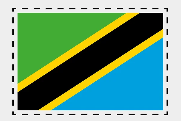 Drapeau ionique 3D Illustration du pays de Tanzanie — Photo