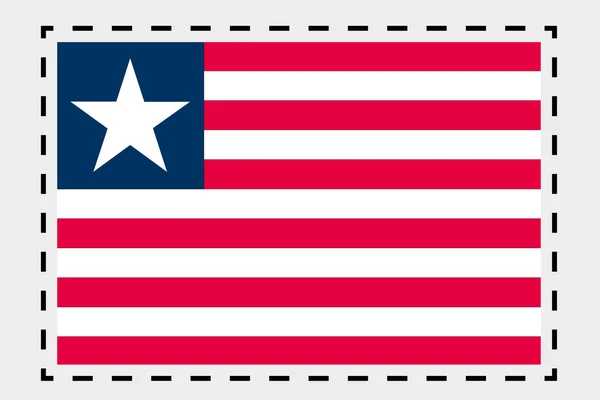 3D izometryczny flaga ilustracja kraju Liberii — Zdjęcie stockowe