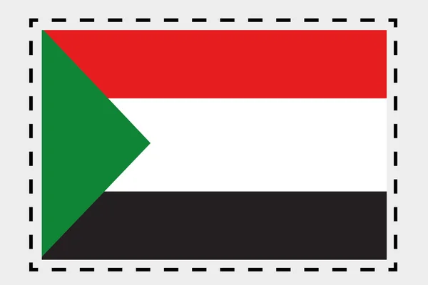 3D Isometric Flag Illustration of the country of Sudan — Stock Photo, Image