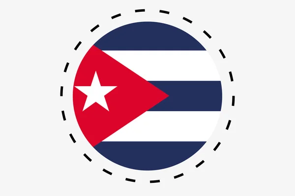 Ilustración de la bandera isométrica 3D del país de Cuba — Foto de Stock