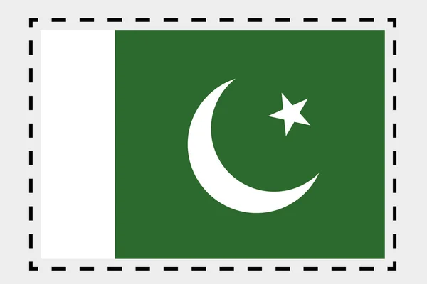 3D Isometrisk Flag Illustration af landet Pakistan - Stock-foto