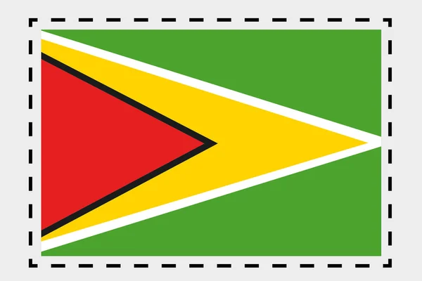 Drapeau ionique 3D Illustration du pays de Guyane — Photo