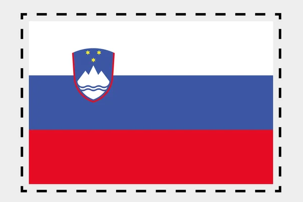 3D Isometric Flag Illustration of the country of Slovenia — Stock Photo, Image