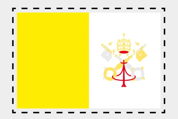 3D izometryczny flaga ilustracja kraju Soboru Watykańskiego — Zdjęcie stockowe