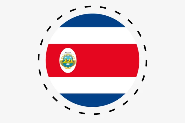 3D izometryczny flaga ilustracja kraju Kostaryka — Zdjęcie stockowe