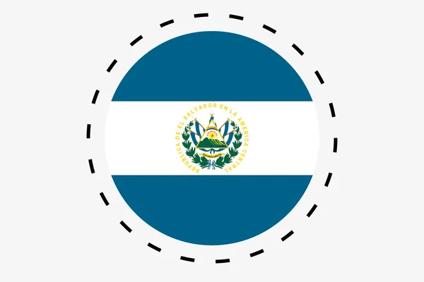 3D Isometric Flag Illustration of the country of El Salvador — Stock Photo, Image