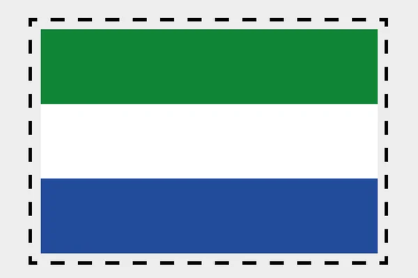 3D Isometric Flag Illustration of the country of SierraLeone — Stock Photo, Image