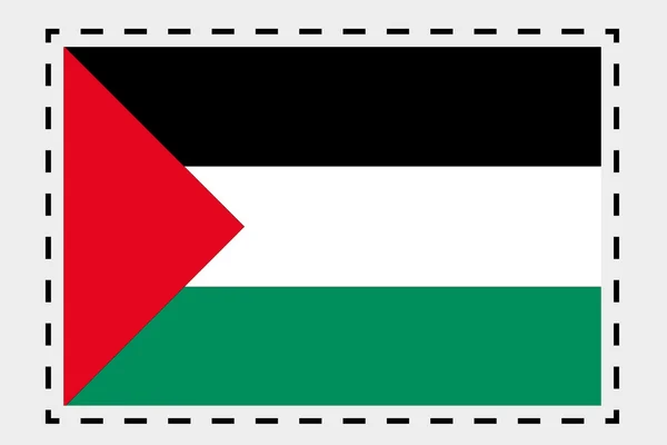 3D Isometrisk flagga Illustration av landet Palestina — Stockfoto