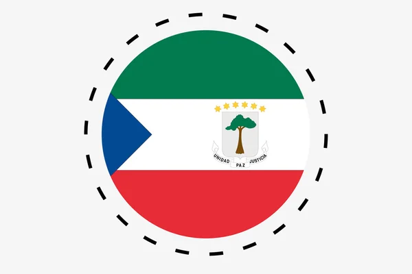 Иллюстрация трехмерного изометрического флага страны Экваториальной гитары — стоковое фото