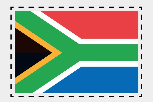 Bandeira Isométrica 3D Ilustração do país da África do Sul — Fotografia de Stock