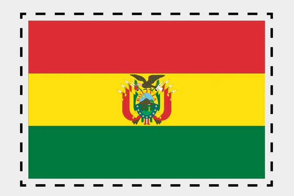 Ilustración de la bandera isométrica 3D del país de Bolivia — Foto de Stock