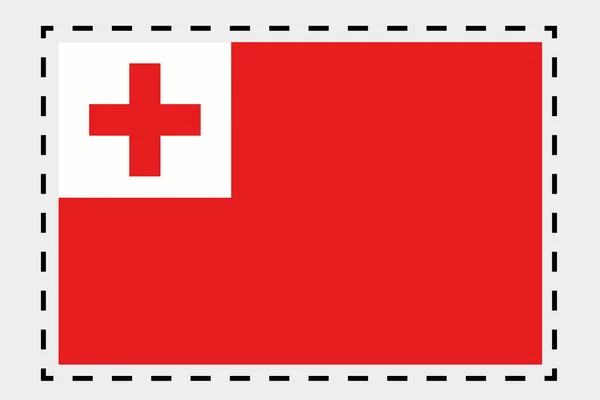 Ilustración de la bandera isométrica 3D del país de Tonga — Foto de Stock