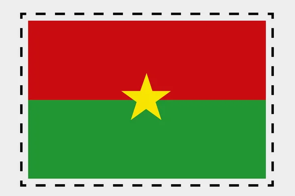 Burkina Faso ülke 3D izometrik bayrağı çizimi — Stok fotoğraf