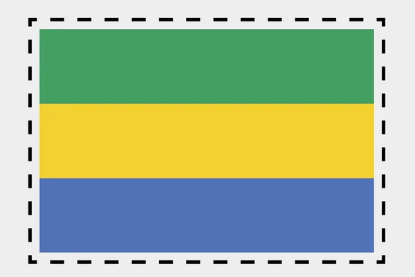 3D Isometrische vlag illustratie van het land van Gabon — Stockfoto