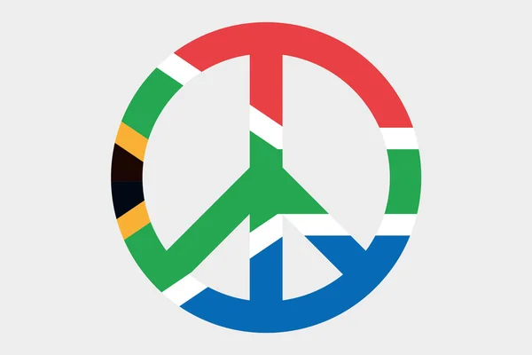 3D Izometrické ilustrace vlajka země Jižní Afriky — Stock fotografie