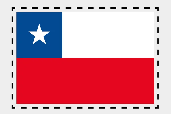 Bandeira Isométrica 3D Ilustração do país do Chile — Fotografia de Stock