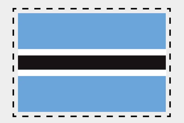 Bandeira Isométrica 3D Ilustração do país do Botsuana — Fotografia de Stock