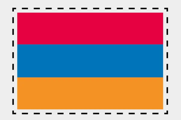 Bandera isométrica 3D Ilustración del país de Armenia —  Fotos de Stock