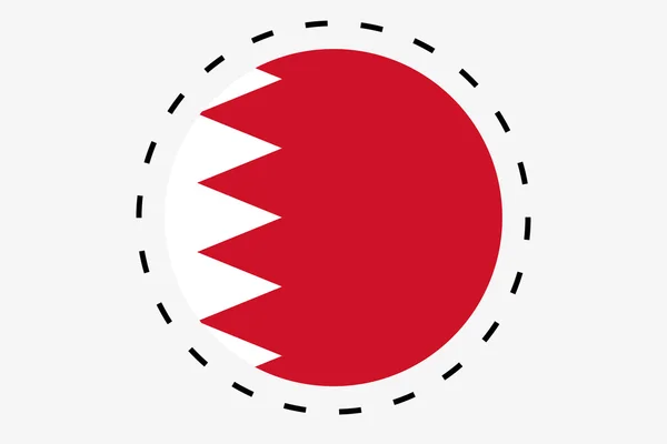 3D Isometrische vlag illustratie van het land van Bahrein (Bahrain) — Stockfoto