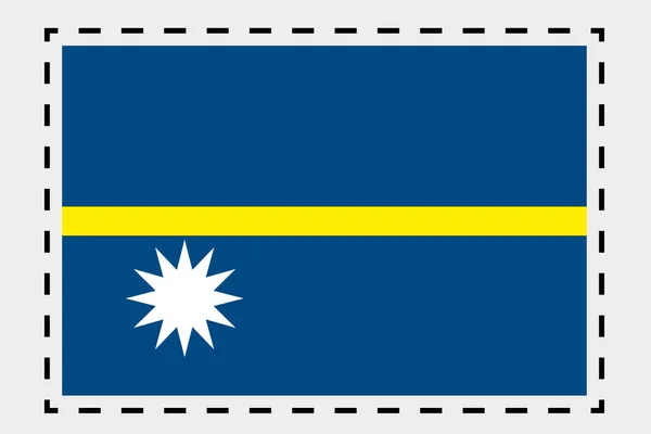 3D Ізометричні ілюстрація прапор країни Науру — стокове фото
