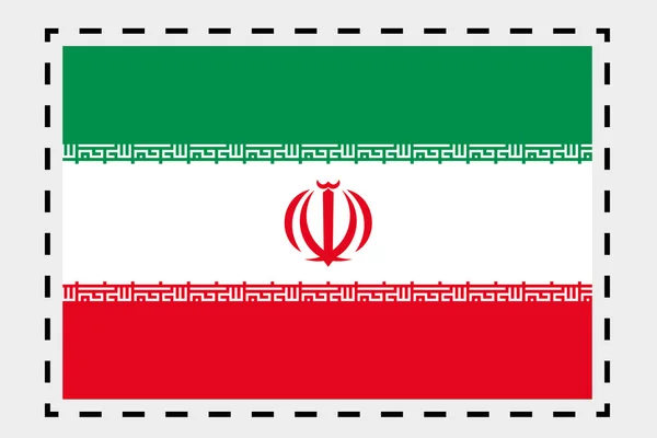 Ilustración de la bandera isométrica 3D del país de Irán —  Fotos de Stock