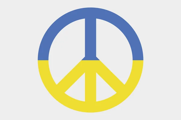 Иллюстрация трехмерного изометрического флага Украины — стоковое фото