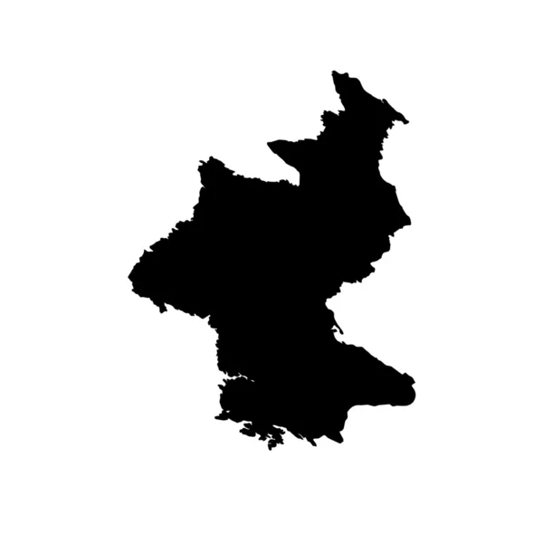 Karte des Landes Nordkorea — Stockfoto