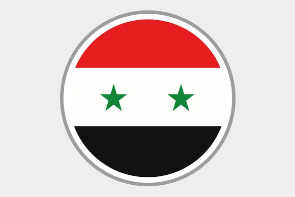 3D Isomric Flag Illustrazione del paese della Siria — Foto Stock