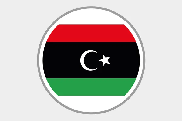 リビア-46 の国の 3 d の等尺性旗イラスト — ストック写真