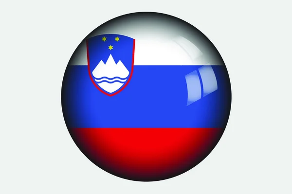 3D ισομετρική απεικόνιση της σημαίας της χώρας της Σλοβενίας — Φωτογραφία Αρχείου