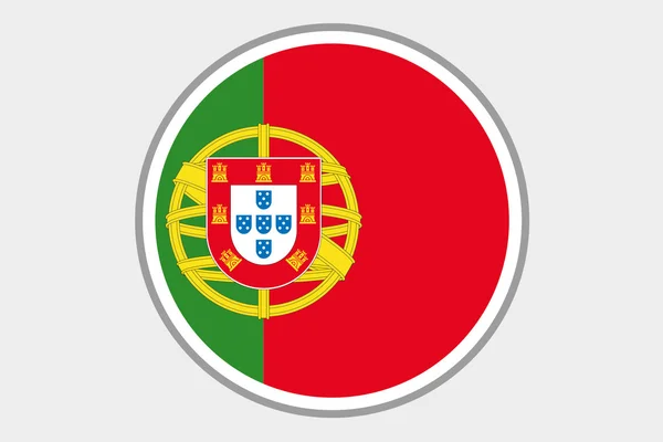 3D izometryczny flaga ilustracja kraju Portugalia — Zdjęcie stockowe