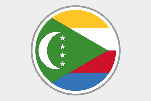 Ilustración de la bandera isométrica 3D del país de Comoras — Foto de Stock